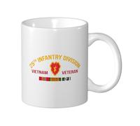 Funny Tea Mugs 25th Infantry Division Vietnam Veteran Coffee Cups Personalised Porcelain Cup for Celebration Home 330ml