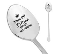 Funny Tea Spoon Gift, Fuck Off I Mean Good Morning Anxiety Relief Coffee Spoon for Friends Colleagues