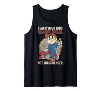 Funny Teach Your Kids to Change Their Oil Not Their Gender Tank Top