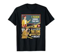 Funny Teacher Detective Design T-Shirt