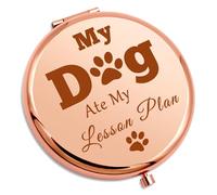 Funny Teacher Gifts for Women Compact Makeup Mirror Dog Mum Gifts Thank You Present for Dog Lover Pet Owner Teacher Coworker Christmas Birthday Present for Teaching Mentor Folding Makeup Mirror