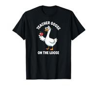 Funny Teacher Goose On The Loose Pun Meme Teaching Students T-Shirt