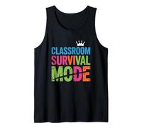 Funny Teacher Life Classroom Survival Mode Tank Top