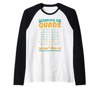 Funny Teacher Math Humor Working on My Quads Algebra Lover Raglan Baseball Tee