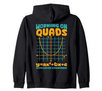 Funny Teacher Math Humor Working on My Quads Algebra Lover Zip Hoodie