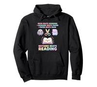 Funny Teacher Nothing Beat Reading Book Rock Paper Scissors Pullover Hoodie