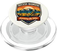 Funny Teacher Recess Ranger Retro Park Badge Patch PopSockets PopGrip for MagSafe