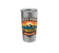 Funny Teacher Recess Ranger Retro Park Badge Patch Stainless Steel Insulated Tumbler