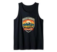 Funny Teacher Recess Ranger Retro Park Badge Patch Tank Top