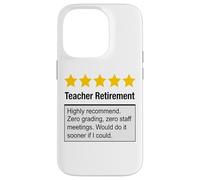 Funny Teacher Retirement Stars Recommendation Case for iPhone 14 Pro