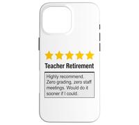 Funny Teacher Retirement Stars Recommendation Case for iPhone 16 Pro Max
