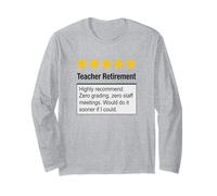 Funny Teacher Retirement Stars Recommendation Long Sleeve T-Shirt