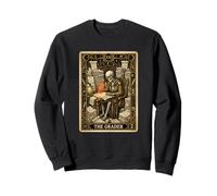 Funny Teacher Tarot Card The Grader Skeleton Professor Sweatshirt
