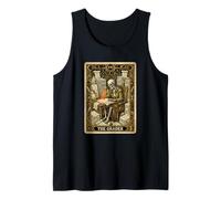 Funny Teacher Tarot Card The Grader Skeleton Professor Tank Top