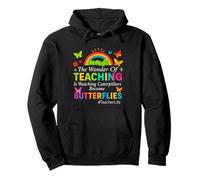 Funny Teacher The Wonder Of Teaching Is Watching Caterpillar Pullover Hoodie