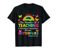 Funny Teacher The Wonder Of Teaching Is Watching Caterpillar T-Shirt