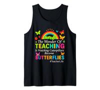 Funny Teacher The Wonder Of Teaching Is Watching Caterpillar Tank Top