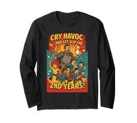 Funny Teacher's s 2nd Year s Cry Havoc Shakespeares Wordplay Long Sleeve T-Shirt