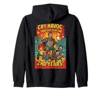 Funny Teacher's s 2nd Year s Cry Havoc Shakespeares Wordplay Zip Hoodie