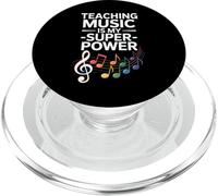 Funny Teaching Music Is My Super Power Saying PopSockets PopGrip for MagSafe