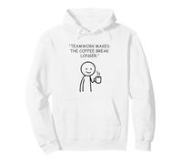Funny Teamwork Coffee Break Longer Stick Figure Pullover Hoodie