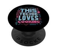 Funny Tech Geek Cooking Humor for Coders and Food Lovers PopSockets Adhesive PopGrip