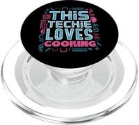 Funny Tech Geek Cooking Humor for Coders and Food Lovers PopSockets PopGrip for MagSafe