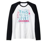 Funny Tech Geek Cooking Humor for Coders and Food Lovers Raglan Baseball Tee