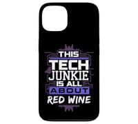 Funny Tech Junkie and Red Wine Lover Humor for Programmers Case for iPhone 13