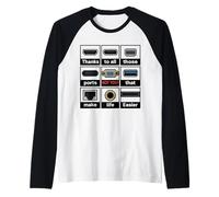 Funny Tech Ports NOT You VGA Tech Support Nerdy Geek Humor Raglan Baseball Tee