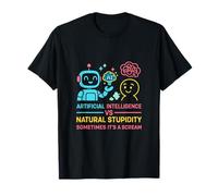Funny Tech Robot vs Human Design AI T-Shirt