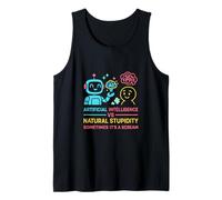 Funny Tech Robot vs Human Design AI Tank Top