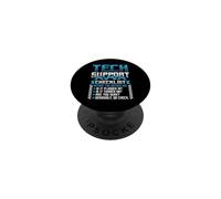 Funny Tech Support Checklist Helpdesk PopSockets Adhesive PopGrip