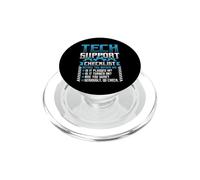 Funny Tech Support Checklist Helpdesk PopSockets PopGrip for MagSafe