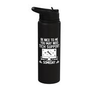 Funny Tech Support Computer Engineer Stainless Steel Insulated Water Bottle