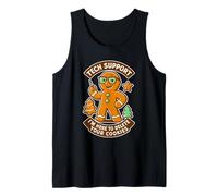 Funny Tech Support Gingerbread Cookies Christmas Geek Design Tank Top