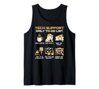 Funny Tech Support to-Do List for Computer Repair Tank Top