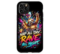 Funny Techno Music Sloth Animal DJ Party Festival Design Case for iPhone 11 Pro