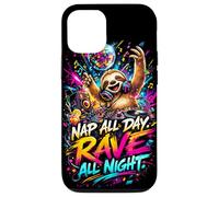Funny Techno Music Sloth Animal DJ Party Festival Design Case for iPhone 12/12 Pro