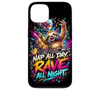 Funny Techno Music Sloth Animal DJ Party Festival Design Case for iPhone 13