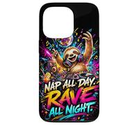 Funny Techno Music Sloth Animal DJ Party Festival Design Case for iPhone 13 Pro