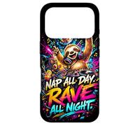 Funny Techno Music Sloth Animal DJ Party Festival Design Case for iPhone 17 Pro