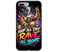 Funny Techno Music Sloth Animal DJ Party Festival Design Case for iPhone 7 Plus/8 Plus