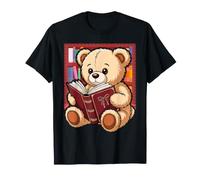Funny Teddy Bear Reading a Book Graphic for Bear Lovers 2026 T-Shirt