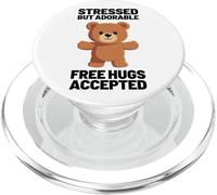 Funny Teddy Hug Me Bear Pressure Stress Reduction Cuddle PopSockets PopGrip for MagSafe