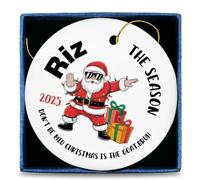 Funny Teen Boy Christmas Ornaments 2025, Tween Boy Funny Gift, Teen Slang Gifts for Son Brother Nephew, Trendy Ceramic Ornament for Christmas Tree Decorations