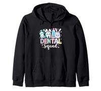 Funny Teeth Dental Squad Dentist Happy Easter Day Gifts Zip Hoodie