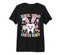Funny Teeth Dental Squad Happy Easter Day 2026 Premium T-Shirt