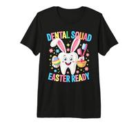 Funny Teeth Dental Squad Happy Easter Day Premium T-Shirt