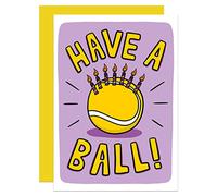 Funny Tennis Birthday Card, Wimbledon Card, Card for Friend, Card for Brother, Card for Sister, Grand Slam Card, Ball Pun Card